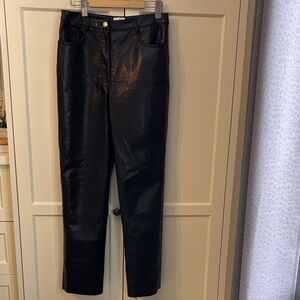 Wilfred Faux Leather Pants – Black – Size 8